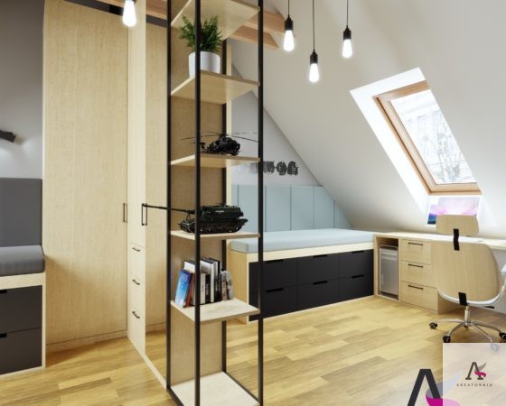 Pokój dziecięcy na poddaszu